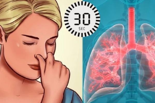 Nín thở 30 giây để kiểm tra sức khỏe của phổi