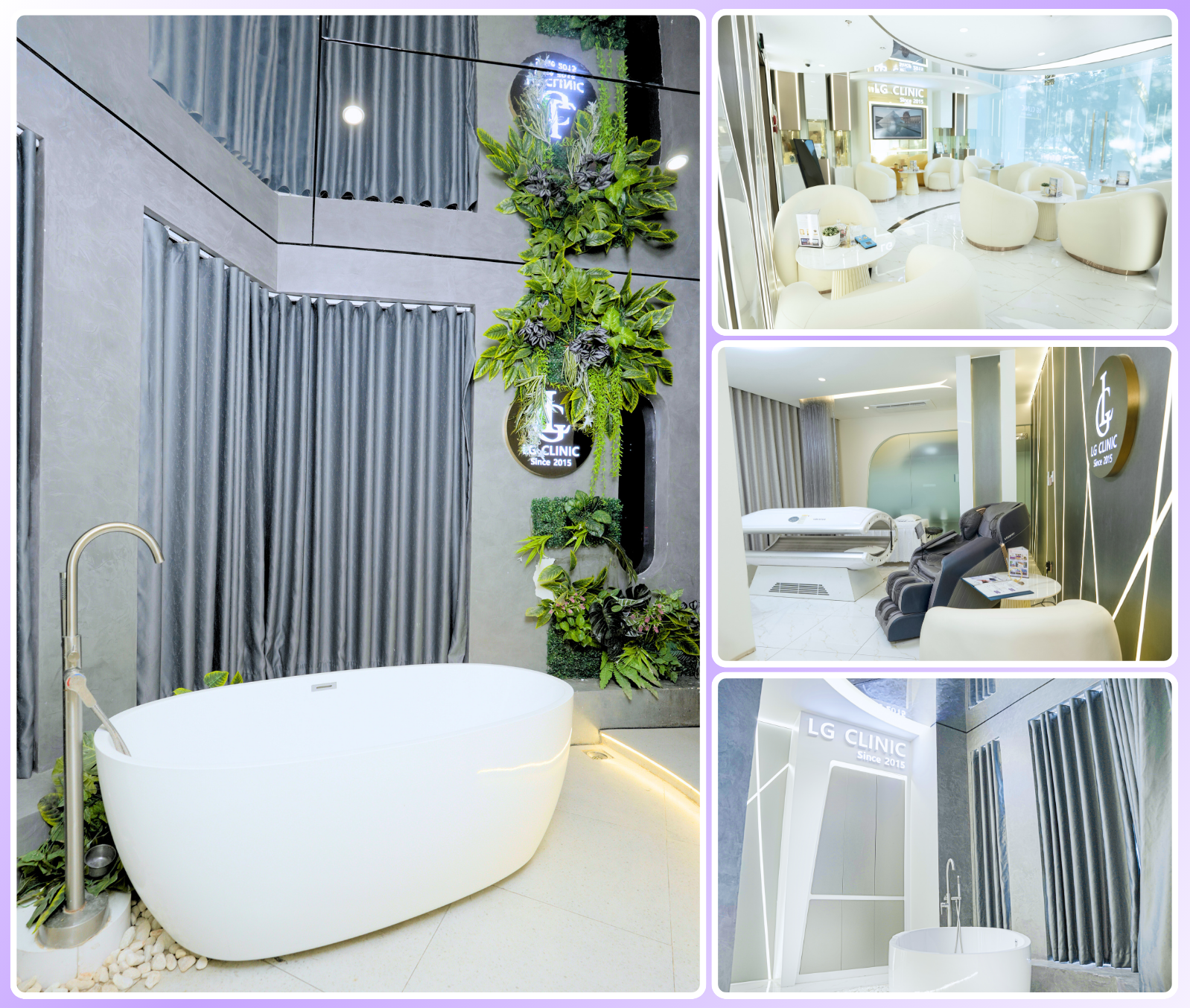 Khu vực tắm trắng tại LG Clinic được khách hàng đánh giá sang trọng và sạch sẽ