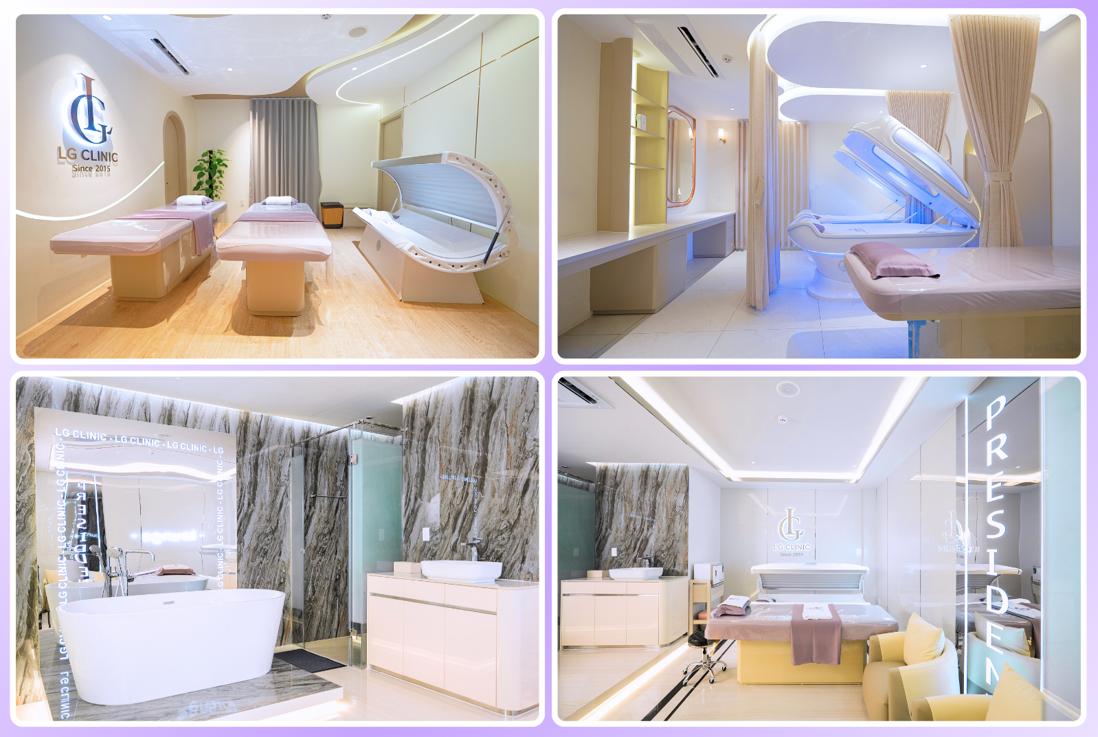 Mỗi chi nhánh LG Clinic đều được đầu tư thiết kế theo tiêu chuẩn clinic cao cấp