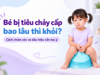 Bé bị tiêu chảy cấp bao lâu thì khỏi? Cách chăm sóc và dấu hiệu cần lưu ý